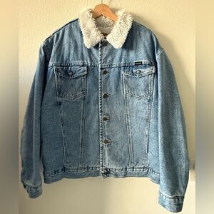 Wrangler western Sherpa lined denim Lined Jacket for Men authentic